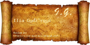 Ilia Györgyi névjegykártya